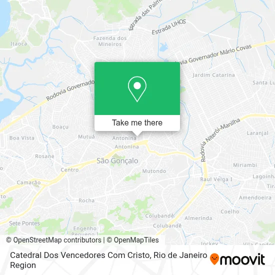 Catedral Dos Vencedores Com Cristo map