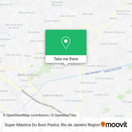 Super Máxima Do Bom Pastor map