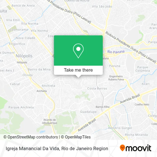 Igreja Manancial Da Vida map