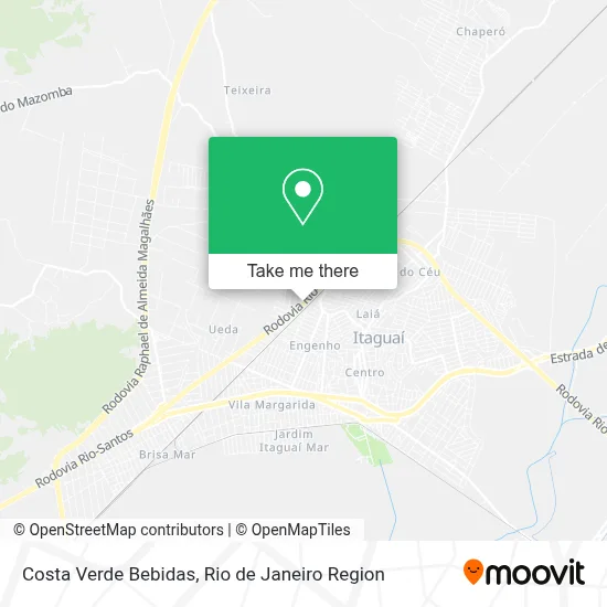 Costa Verde Bebidas map