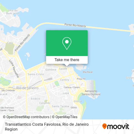 Transatlantico Costa Favolosa map