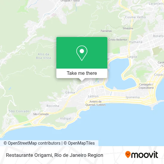 Restaurante Origami map