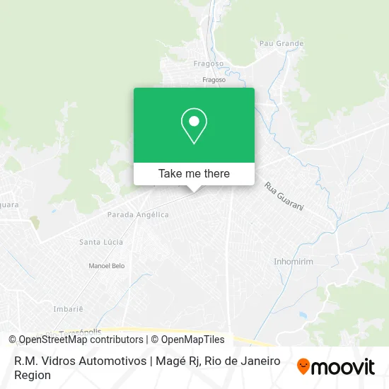 R.M. Vidros Automotivos | Magé Rj map