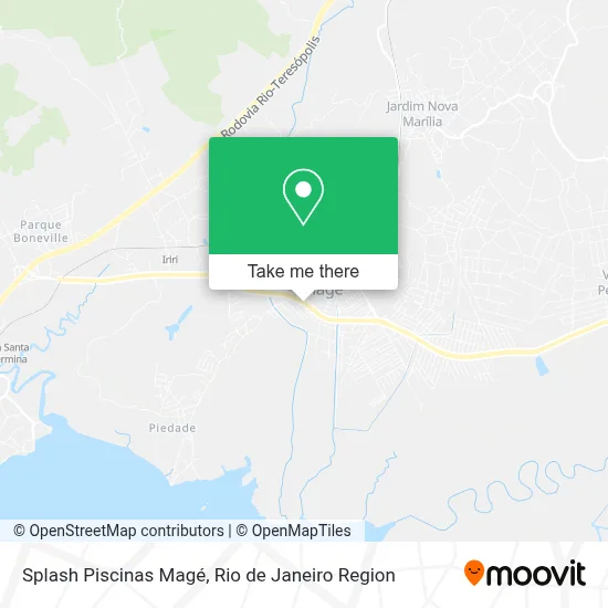 Splash Piscinas Magé map