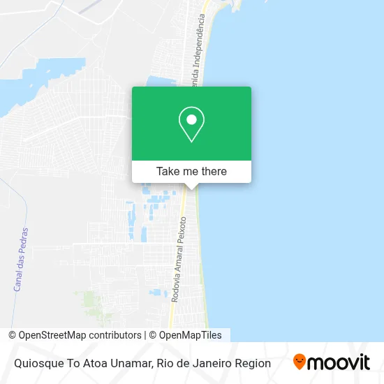 Quiosque To Atoa Unamar map
