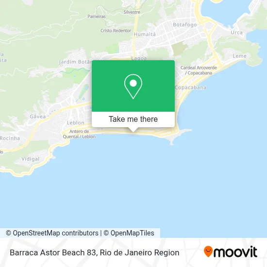Barraca Astor Beach 83 map