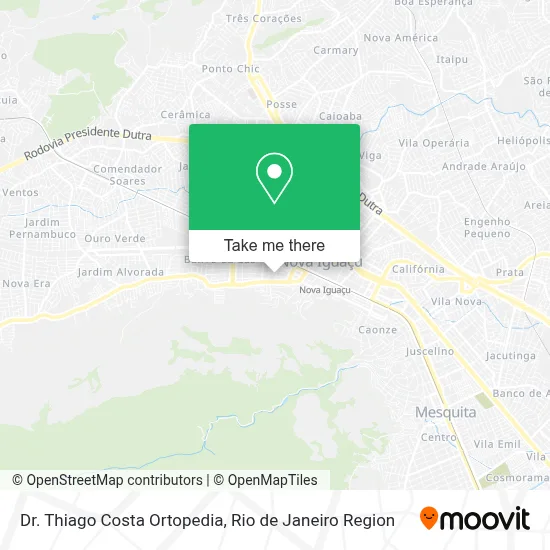 Dr. Thiago Costa Ortopedia map