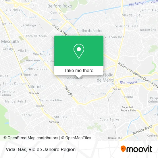 Vidal Gás map