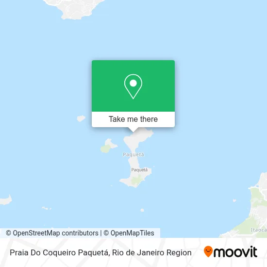 Praia Do Coqueiro Paquetá map