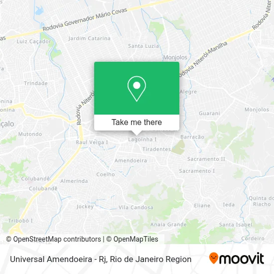 Universal Amendoeira - Rj map