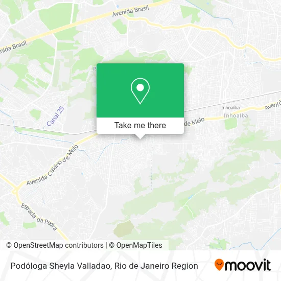 Podóloga Sheyla Valladao map