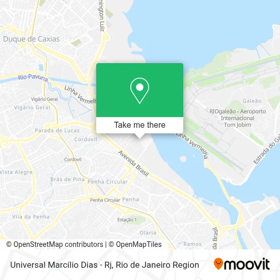Universal Marcílio Dias - Rj map
