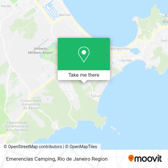 Emerencias Camping map