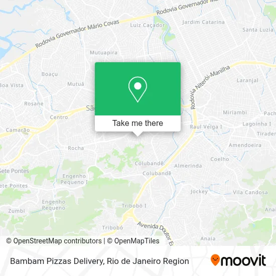 Bambam Pizzas Delivery map