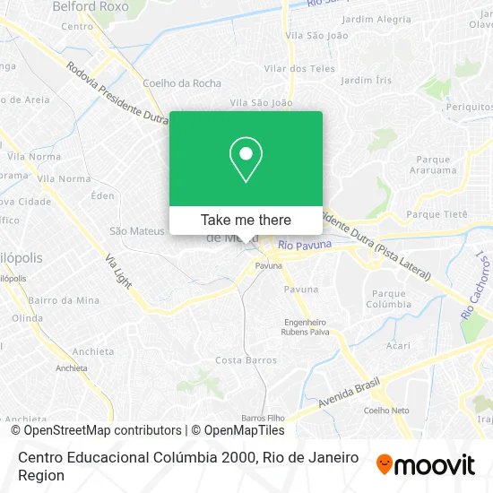 Centro Educacional Colúmbia 2000 map