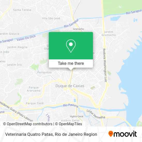 Veterinaria Quatro Patas map