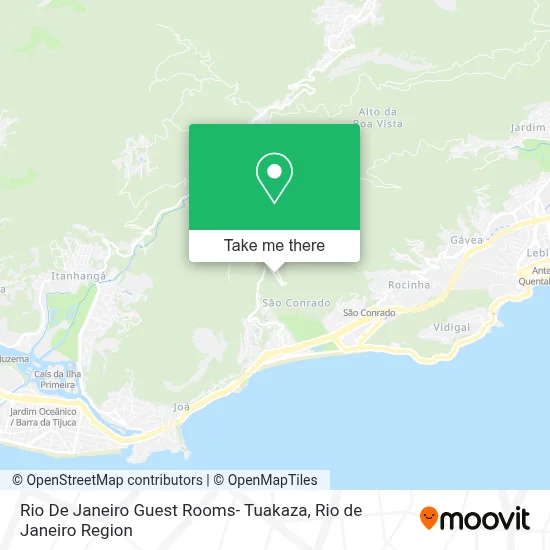 Rio De Janeiro Guest Rooms- Tuakaza map