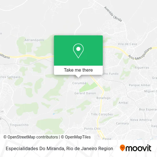 Especialidades Do Miranda map