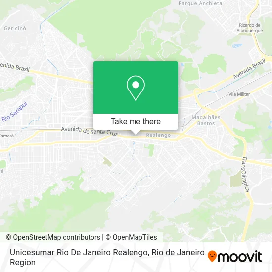 Unicesumar Rio De Janeiro Realengo map