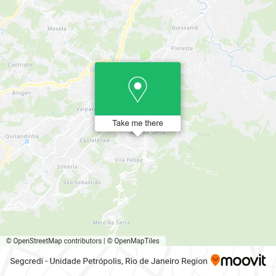 Segcredi - Unidade Petrópolis map