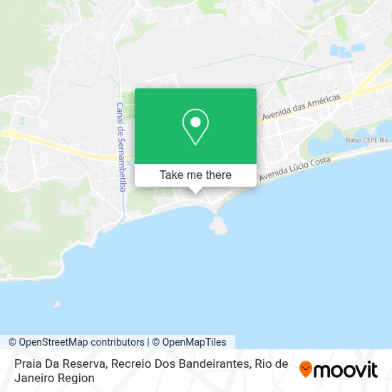 Praia Da Reserva, Recreio Dos Bandeirantes map