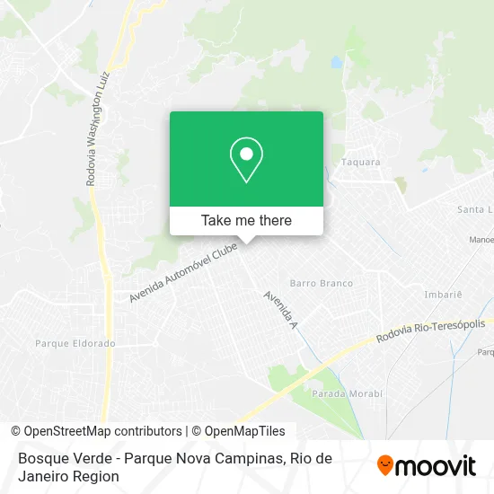 Bosque Verde - Parque Nova Campinas map