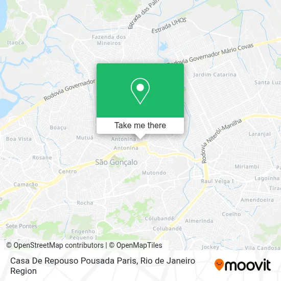 Casa De Repouso Pousada Paris map
