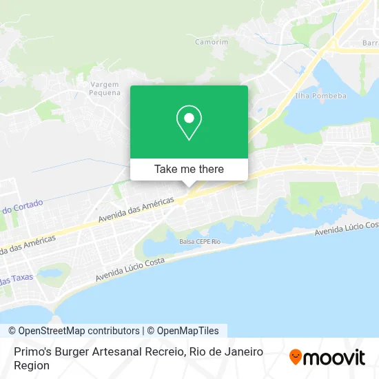 Primo's Burger Artesanal Recreio map