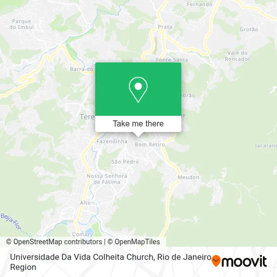 Universidade Da Vida Colheita Church map