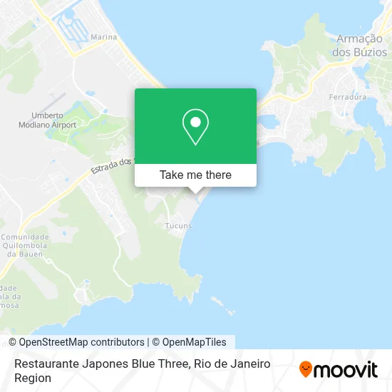 Restaurante Japones Blue Three map