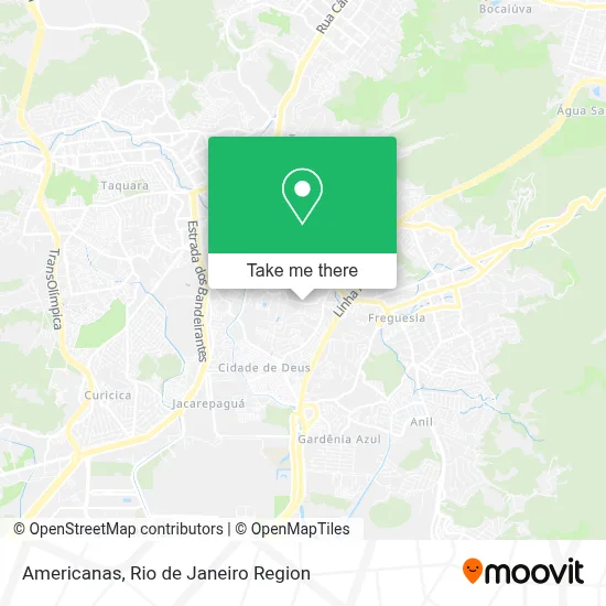 Americanas map