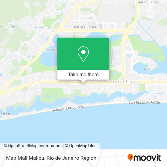 Map Mall Malibu map