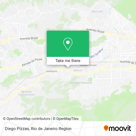 Diego Pizzas map