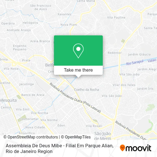 Assembleia De Deus Mibe - Filial Em Parque Alian map