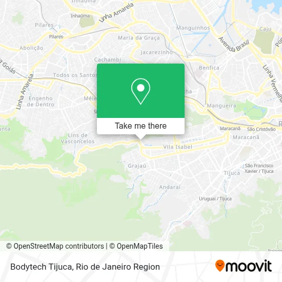 Bodytech Tijuca map
