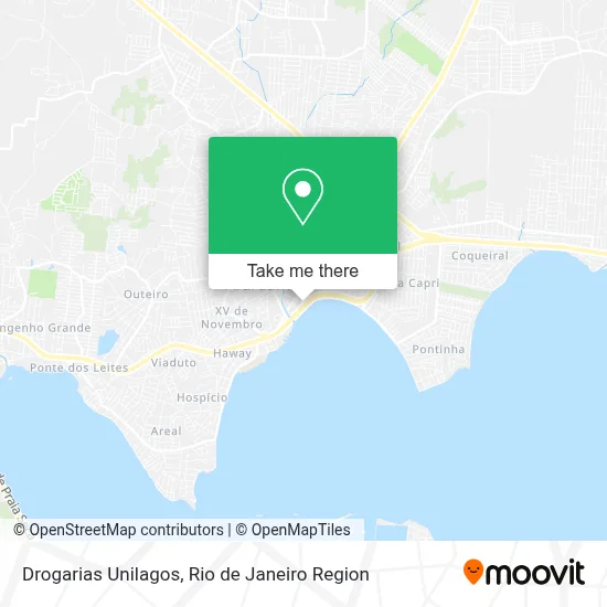 Drogarias Unilagos map