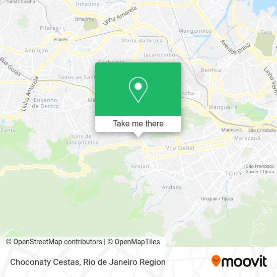 Choconaty Cestas map