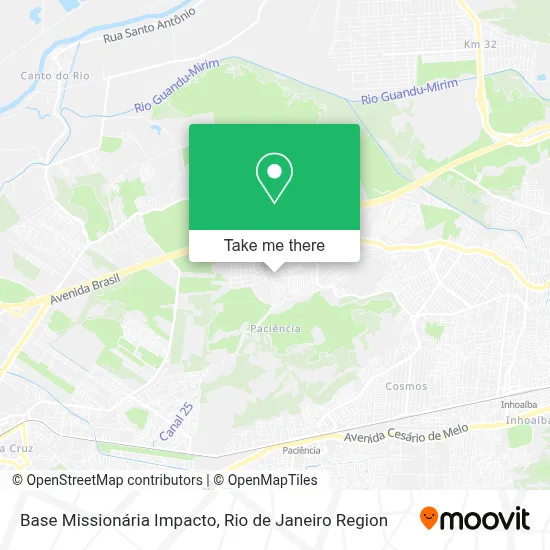Base Missionária Impacto map
