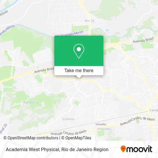 Academia West Physical map