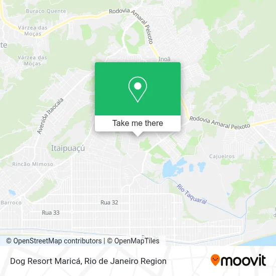 Dog Resort Maricá map
