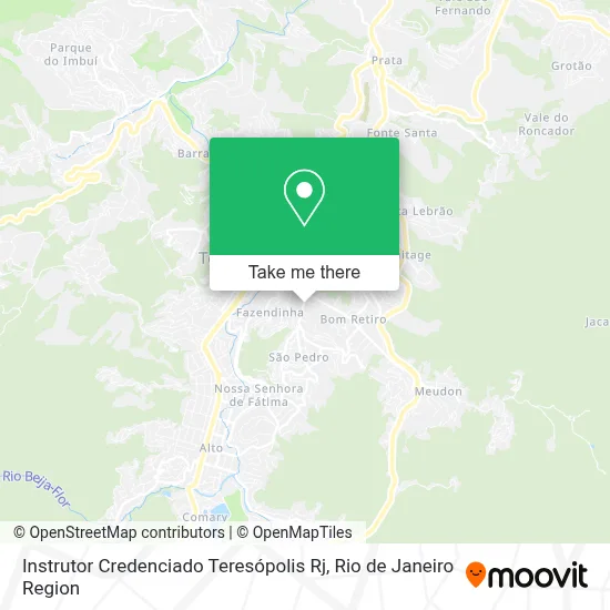 Instrutor Credenciado Teresópolis Rj map