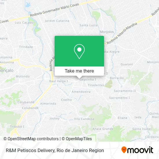 R&M Petiscos Delivery map