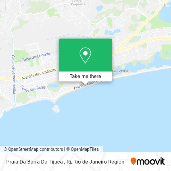 Praia Da Barra Da Tijuca , Rj map