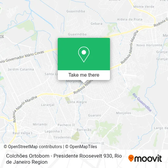 Colchões Ortobom - Presidente Roosevelt 930 map