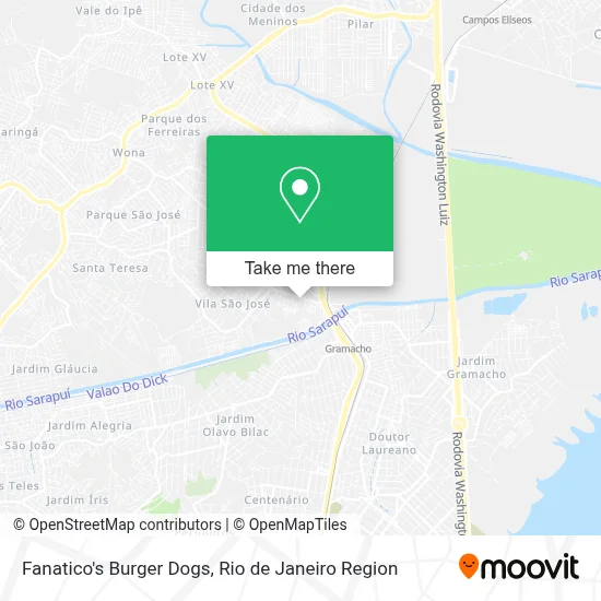 Fanatico's Burger Dogs map