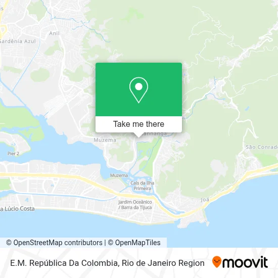 E.M. República Da Colombia map