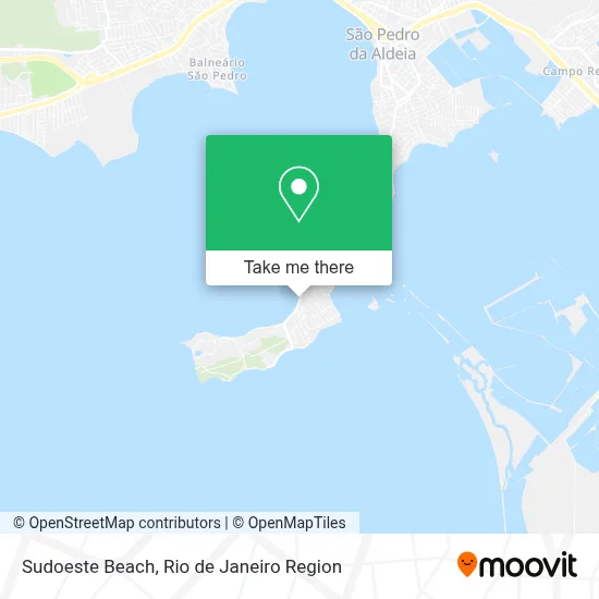 Sudoeste Beach map