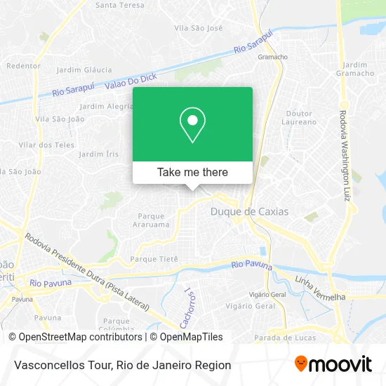 Vasconcellos Tour map