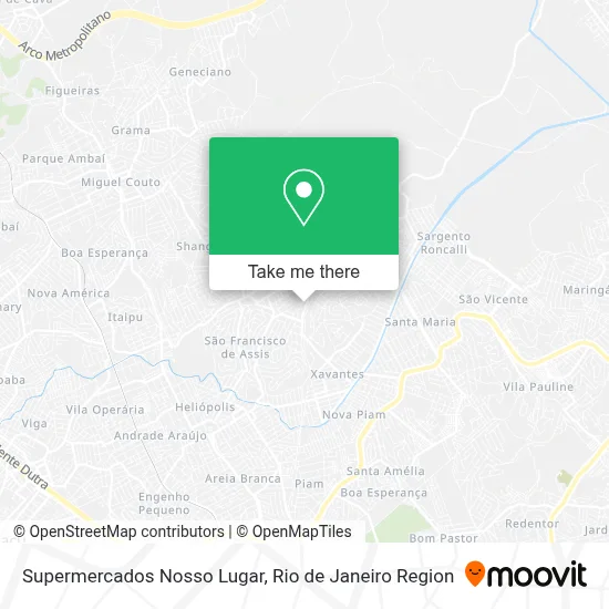 Supermercados Nosso Lugar map