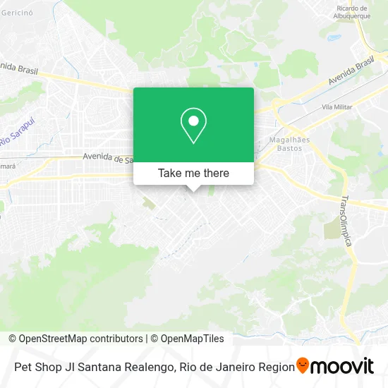 Pet Shop Jl Santana Realengo map